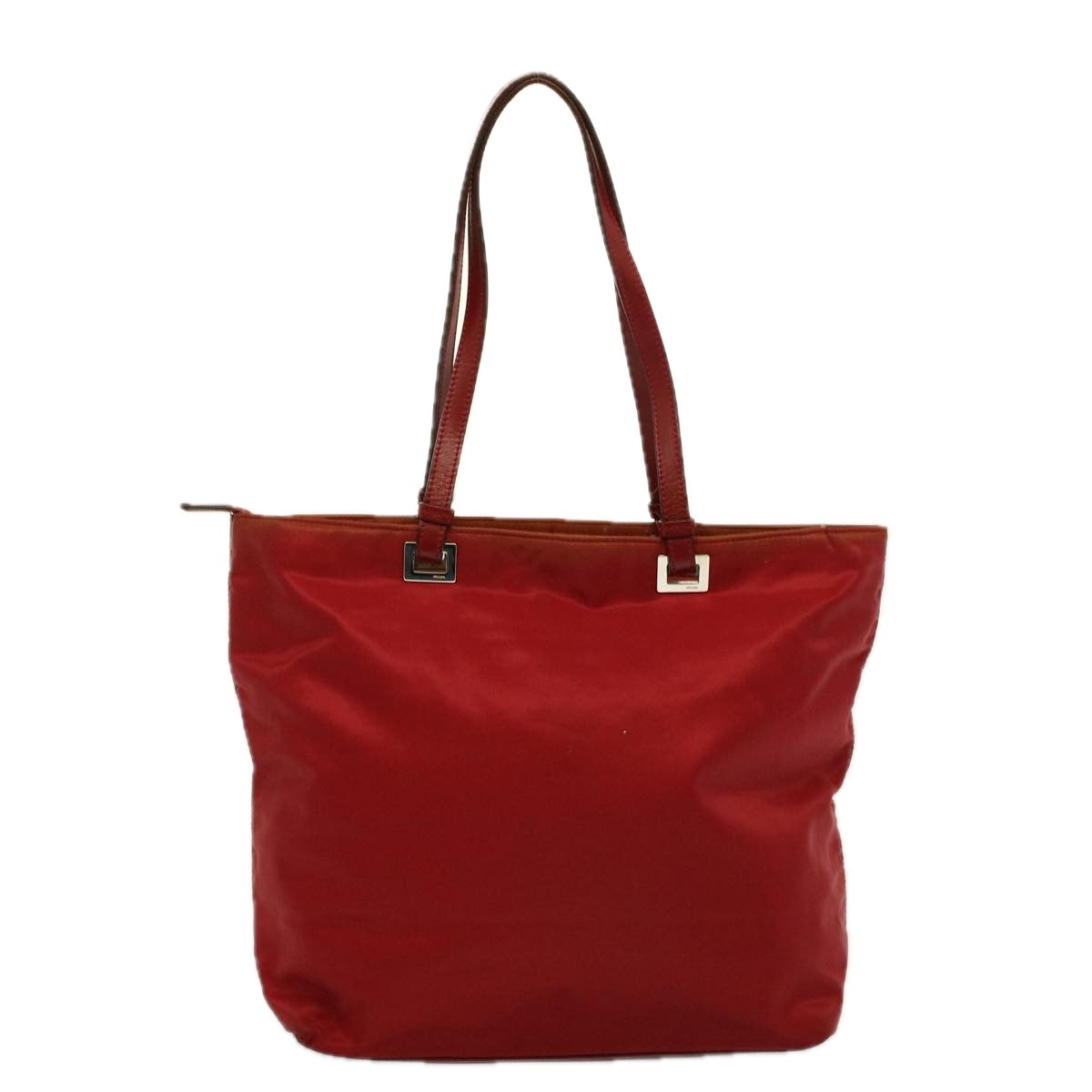 PRADA Hand Bag Nylon Red Auth 58778