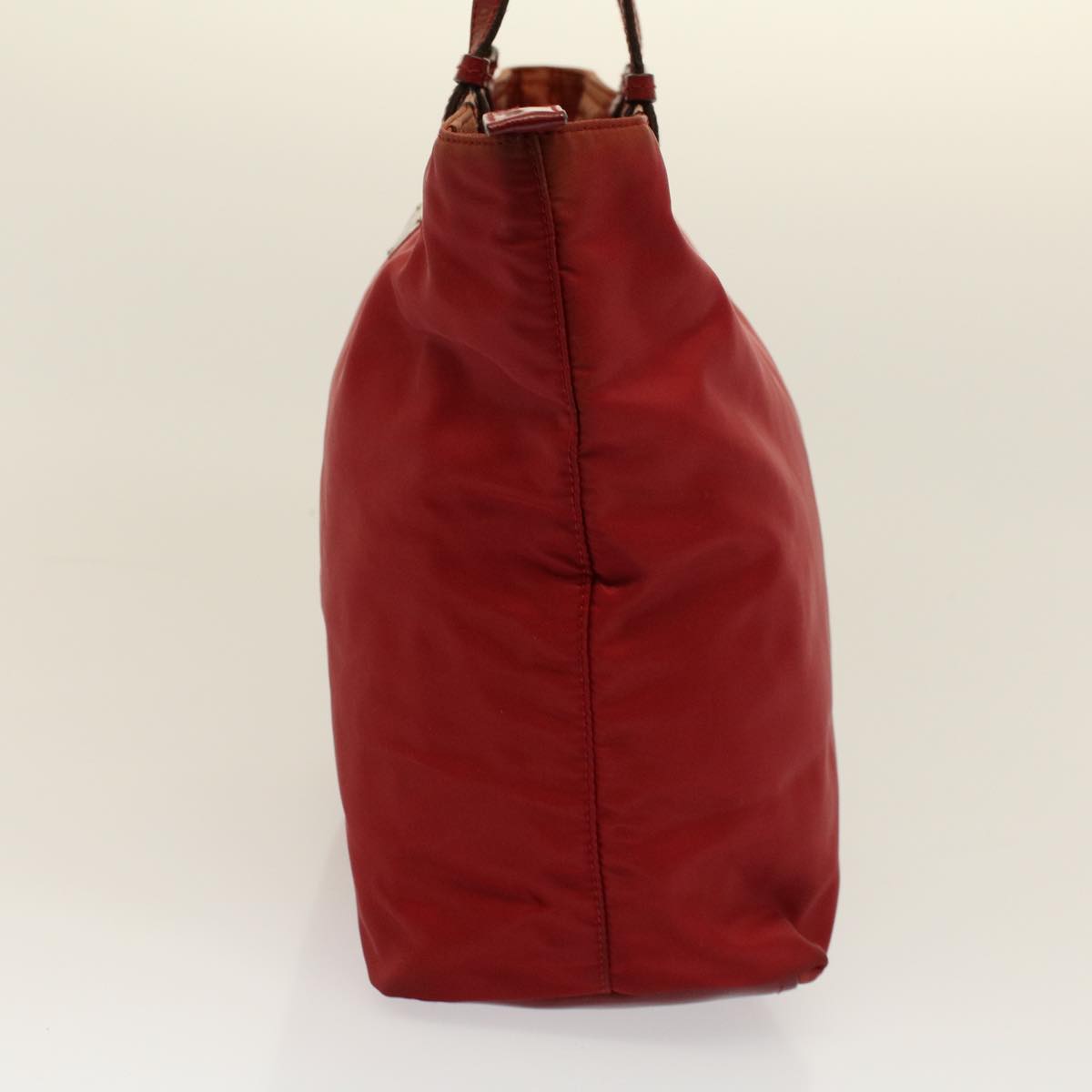 PRADA Hand Bag Nylon Red Auth 58778