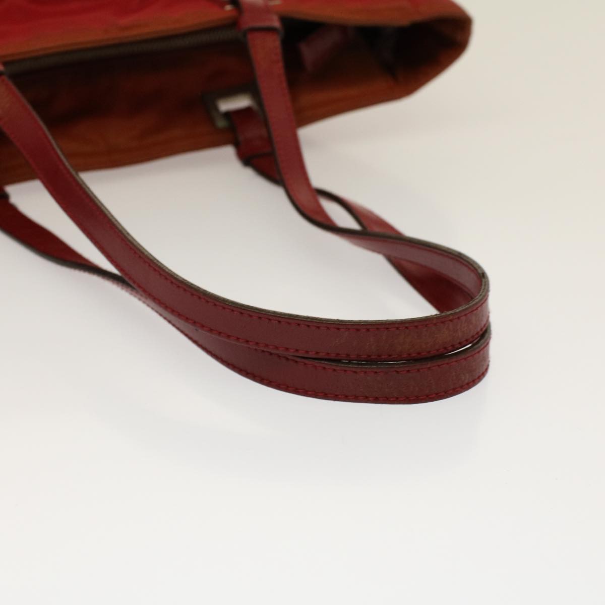 PRADA Hand Bag Nylon Red Auth 58778