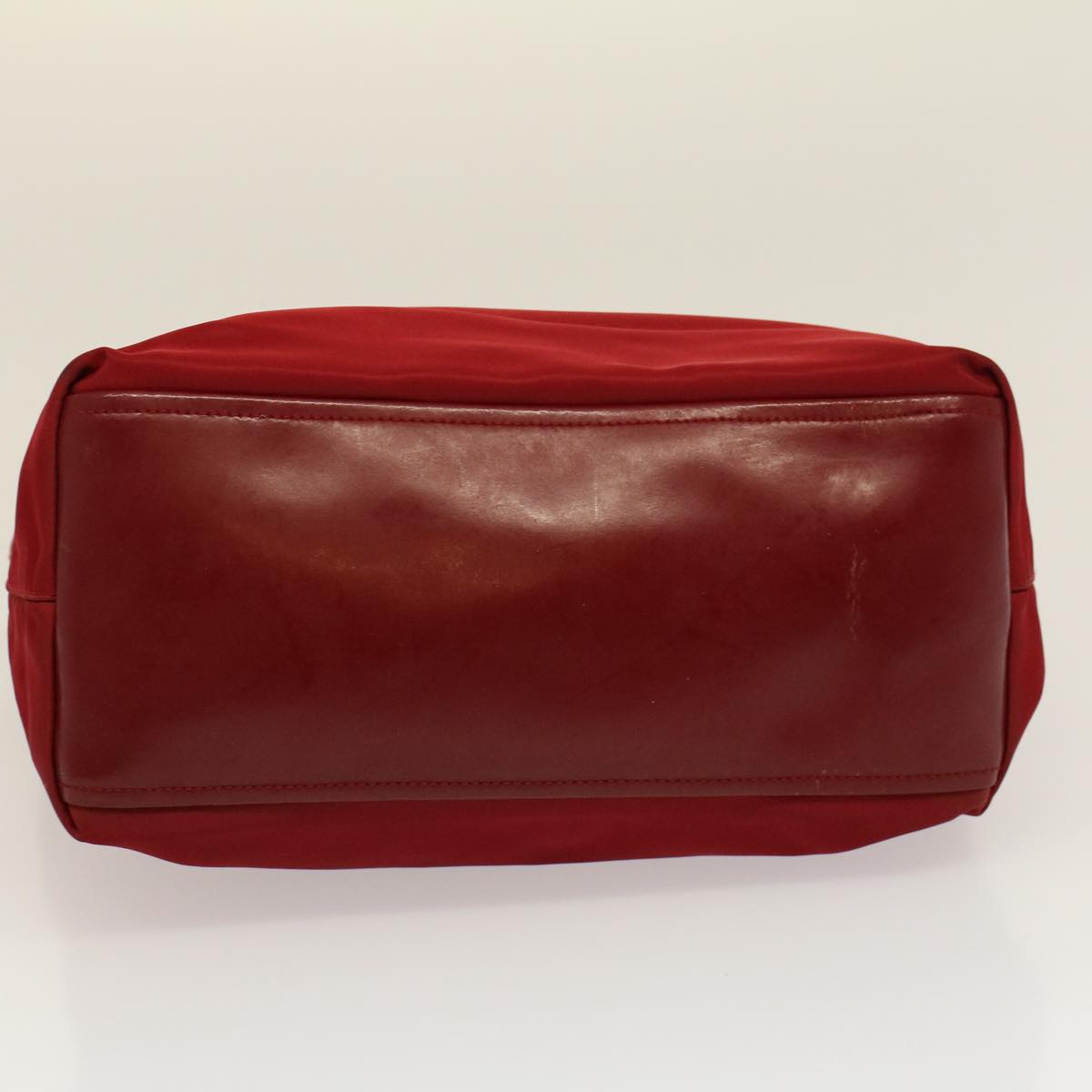 PRADA Hand Bag Nylon Red Auth 58778