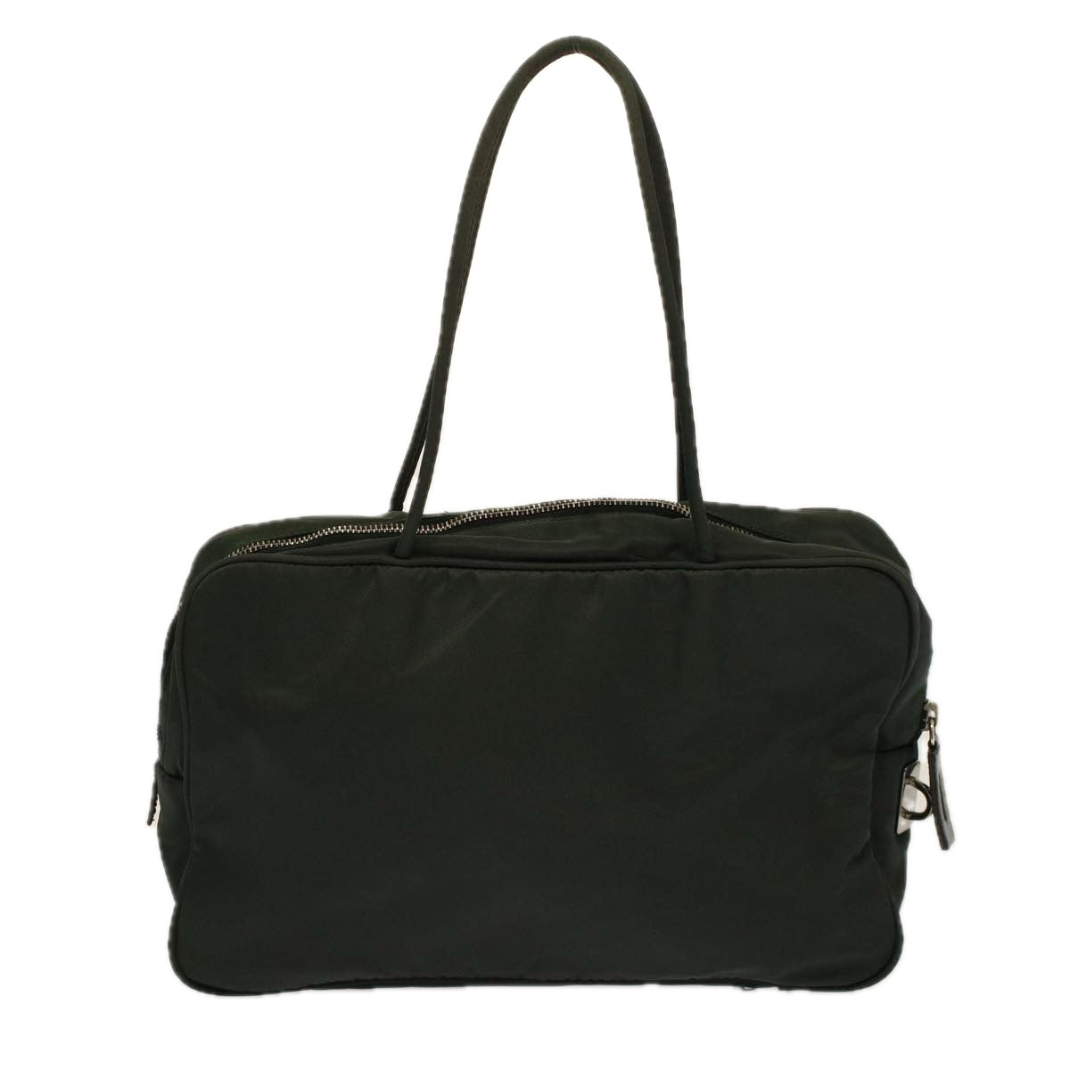 PRADA Hand Bag Nylon Green Auth 58782 - 0