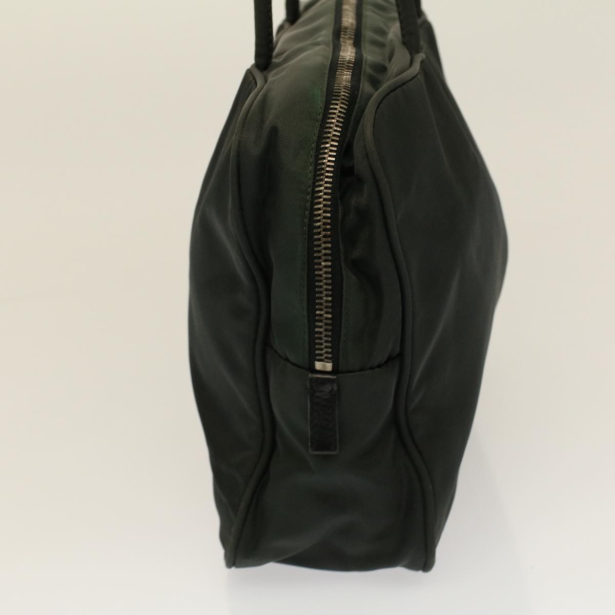 PRADA Hand Bag Nylon Green Auth 58782
