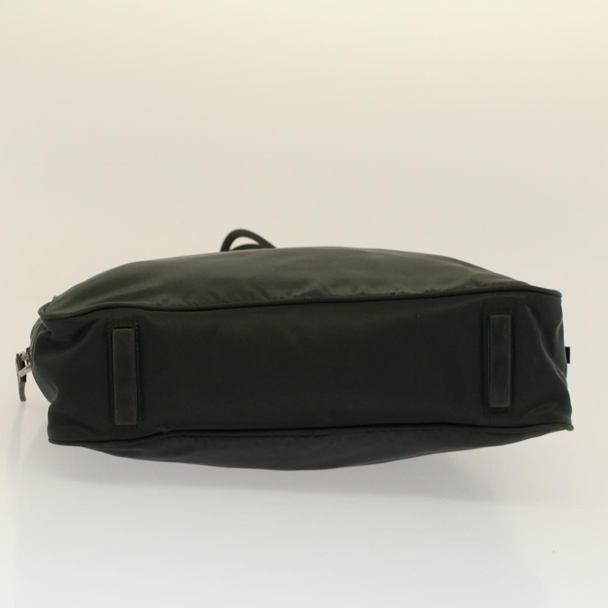 PRADA Hand Bag Nylon Green Auth 58782