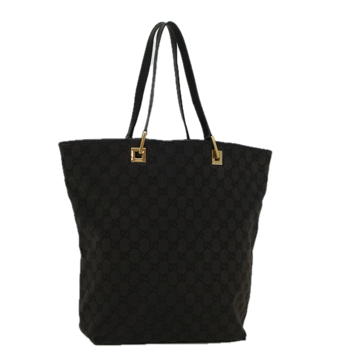 GUCCI GG Canvas Tote Bag Black 002 1098 3444 Auth 58793