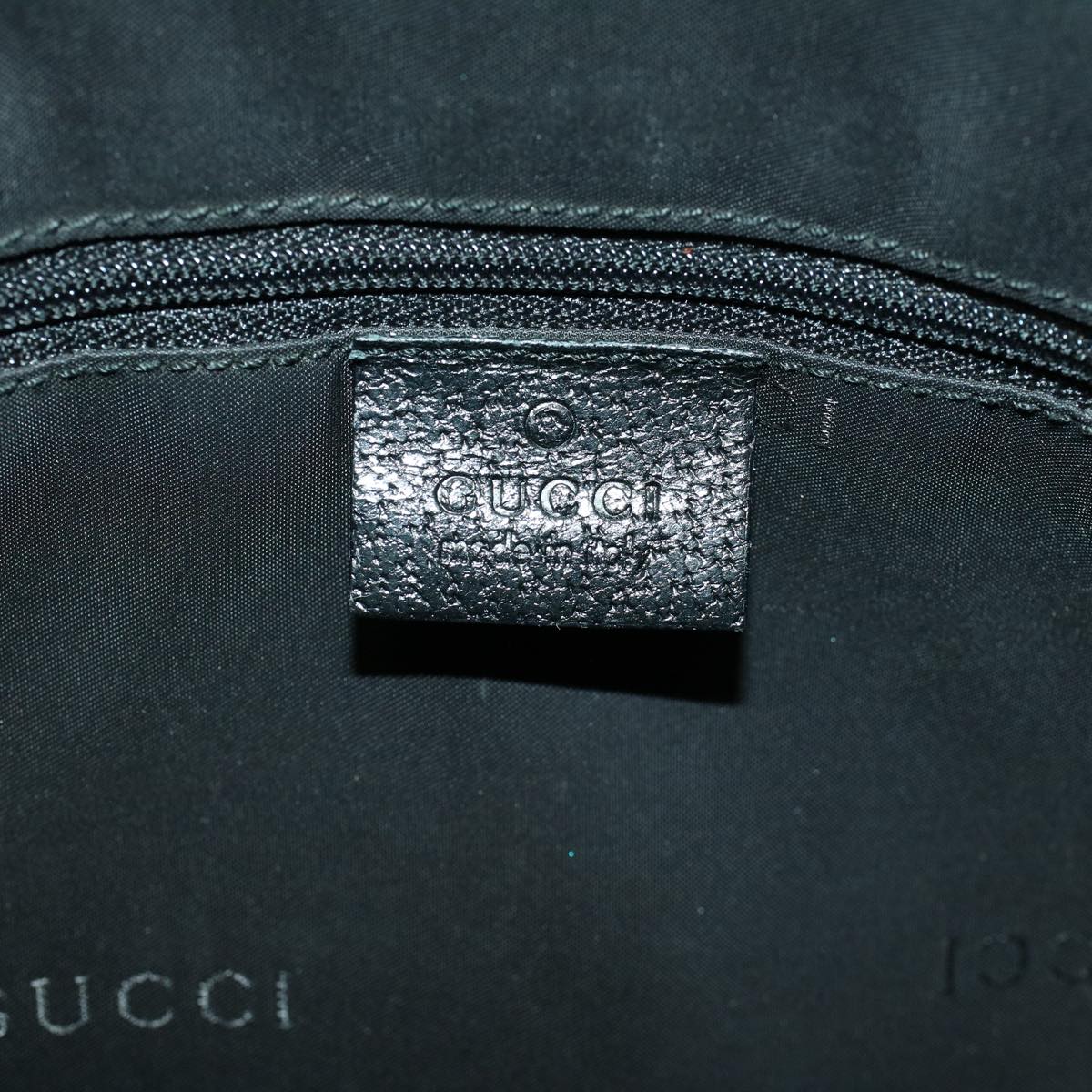 GUCCI Jackie Shoulder Bag Nylon Black Auth 58805