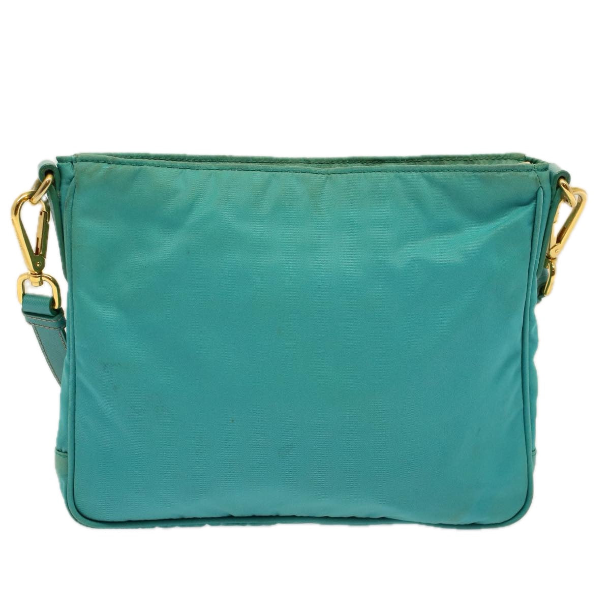 PRADA Shoulder Bag Nylon Turquoise Blue Auth 58827 - 0