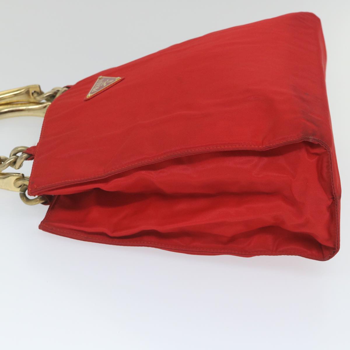 PRADA Hand Bag Nylon Red Auth 58828