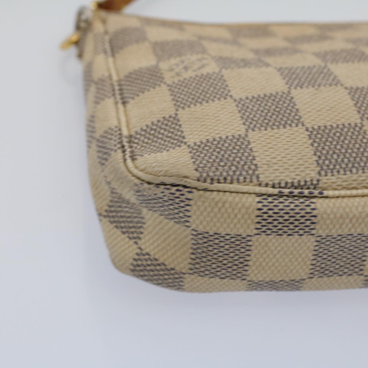 LOUIS VUITTON Damier Azur Pochette Accessoires Pouch N51986 LV Auth 58851