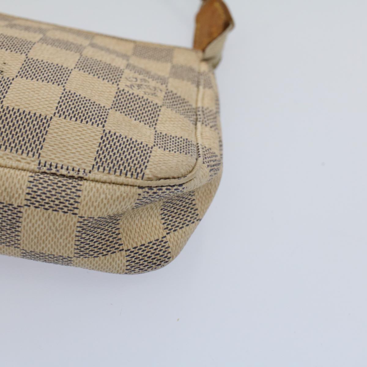 LOUIS VUITTON Damier Azur Pochette Accessoires Pouch N51986 LV Auth 58851