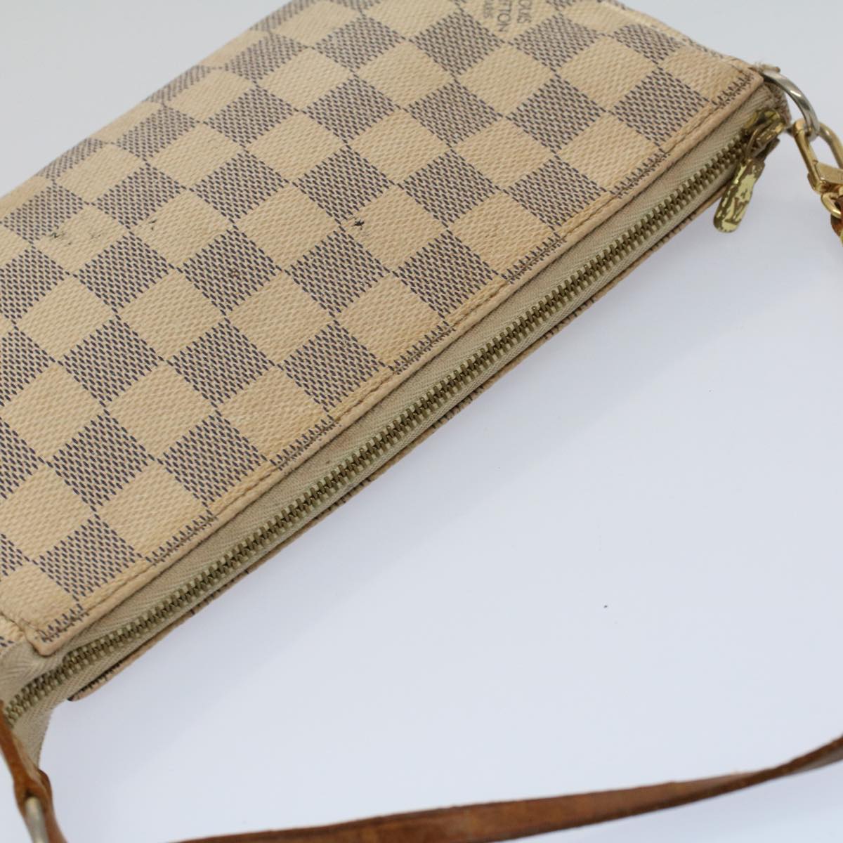 LOUIS VUITTON Damier Azur Pochette Accessoires Pouch N51986 LV Auth 58851