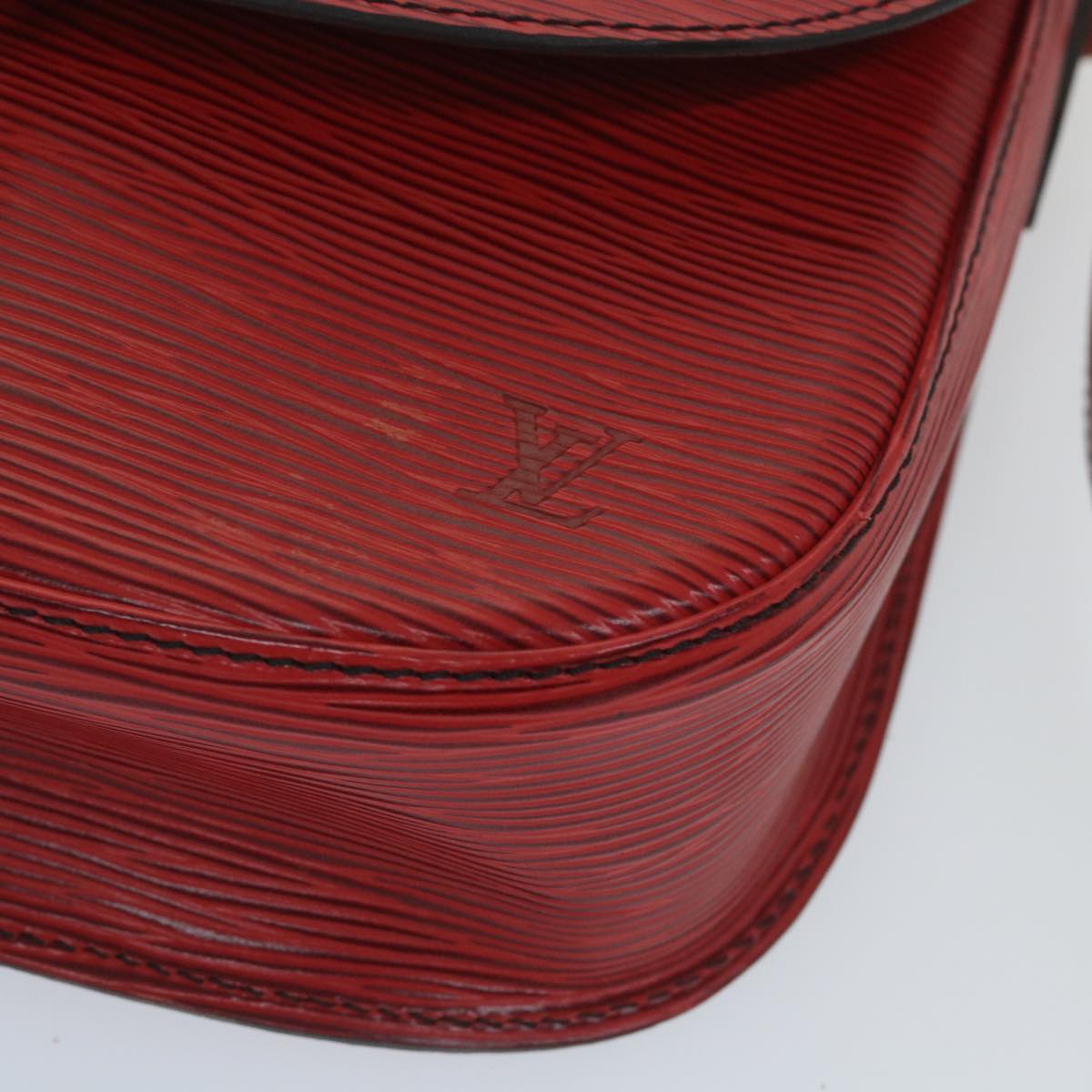 LOUIS VUITTON Epi Saint Cloud GM Shoulder Bag Red M52197 LV Auth 58880