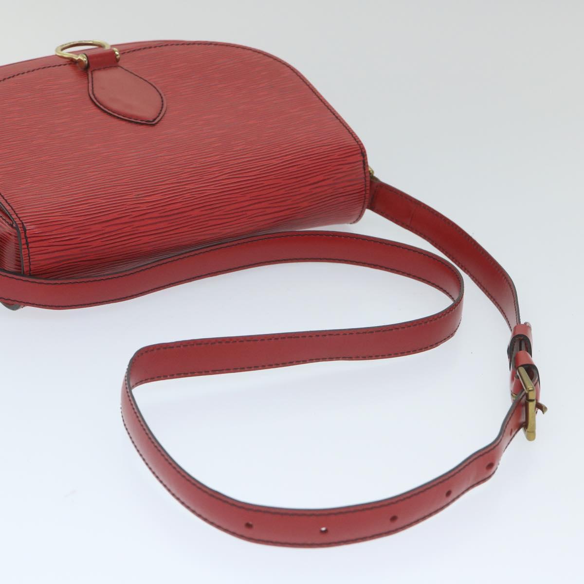 LOUIS VUITTON Epi Saint Cloud GM Shoulder Bag Red M52197 LV Auth 58880