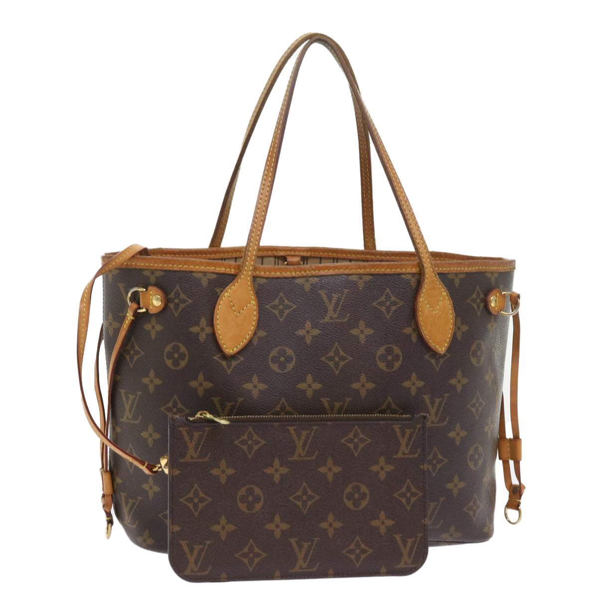 LOUIS VUITTON Monogram Neverfull PM Tote Bag M40155 LV Auth 58889