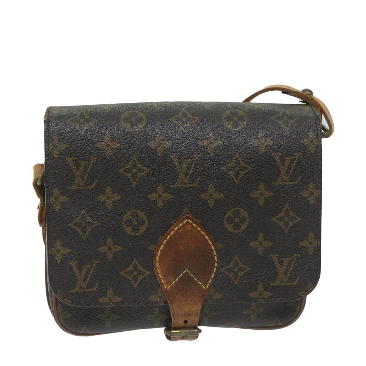 LOUIS VUITTON Monogram Cartouchiere MM Shoulder Bag M51253 LV Auth 58912