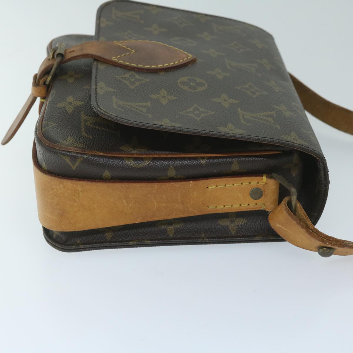 LOUIS VUITTON Monogram Cartouchiere MM Shoulder Bag M51253 LV Auth 58912