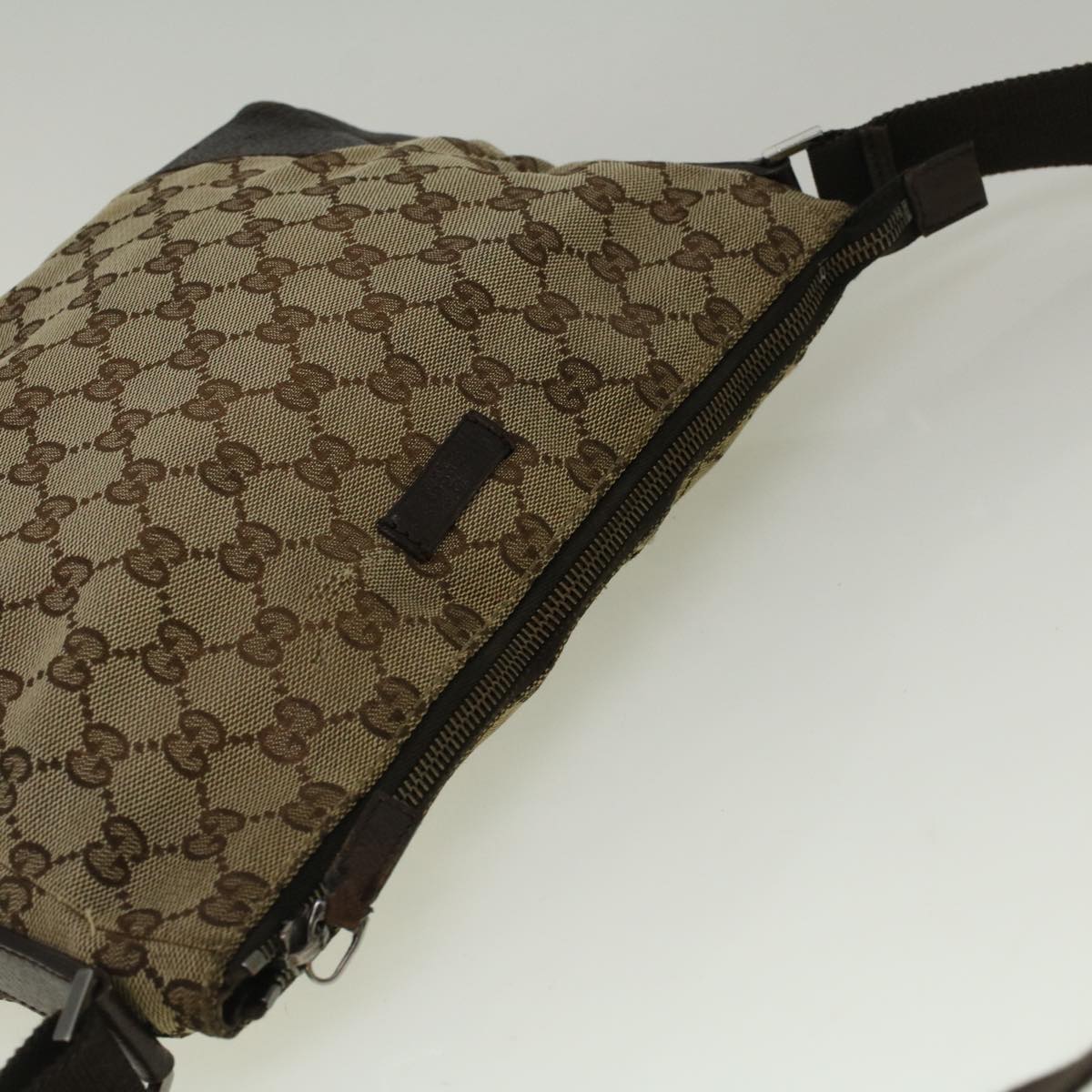 GUCCI GG Canvas Shoulder Bag Beige 114273 Auth 58917