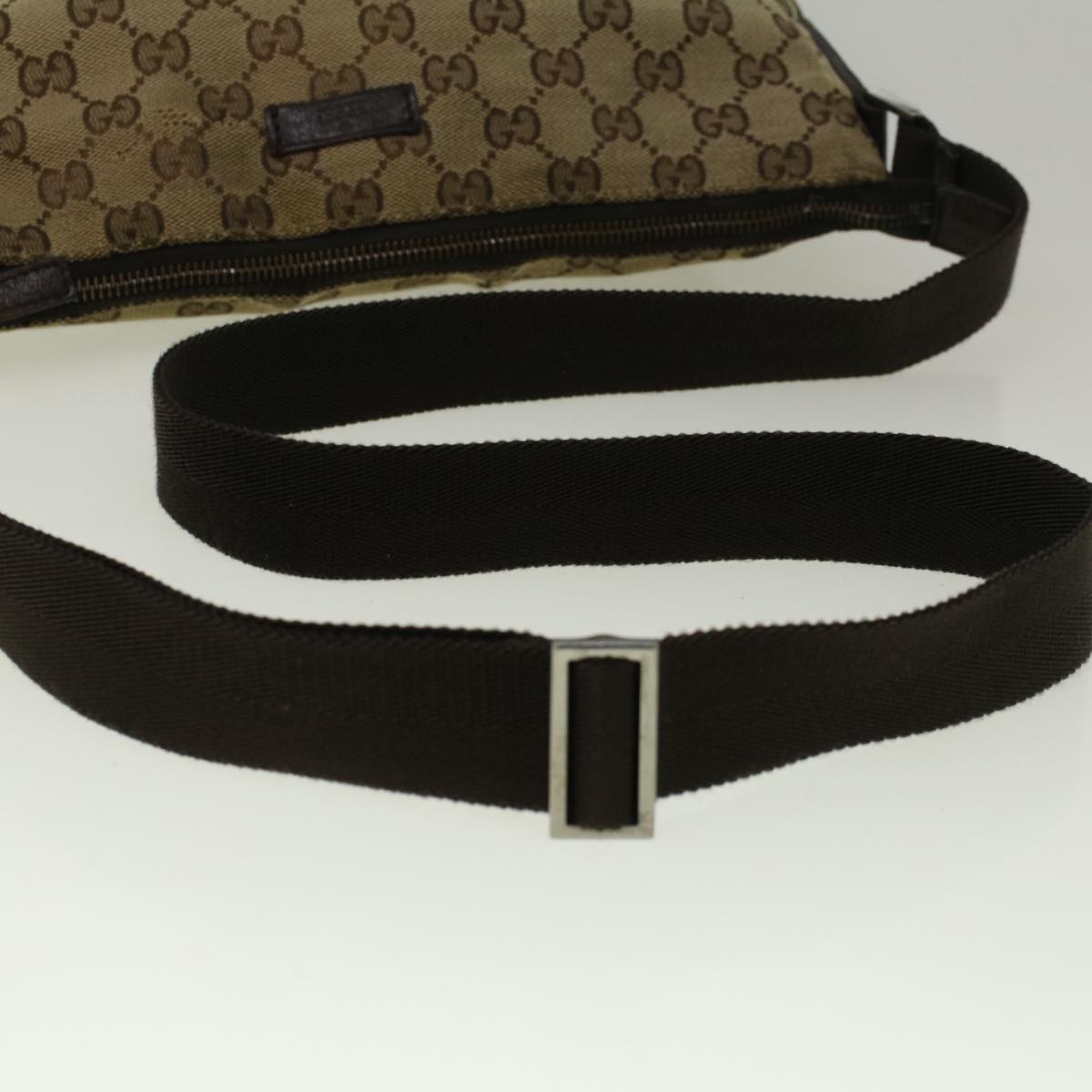 GUCCI GG Canvas Shoulder Bag Beige 114273 Auth 58917