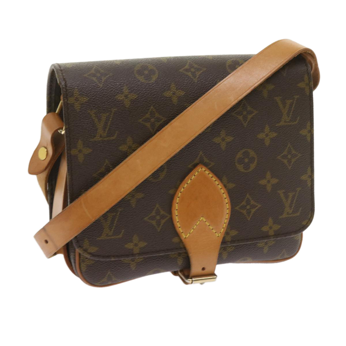 LOUIS VUITTON Monogram Cartouchiere MM Shoulder Bag M51253 LV Auth 58925