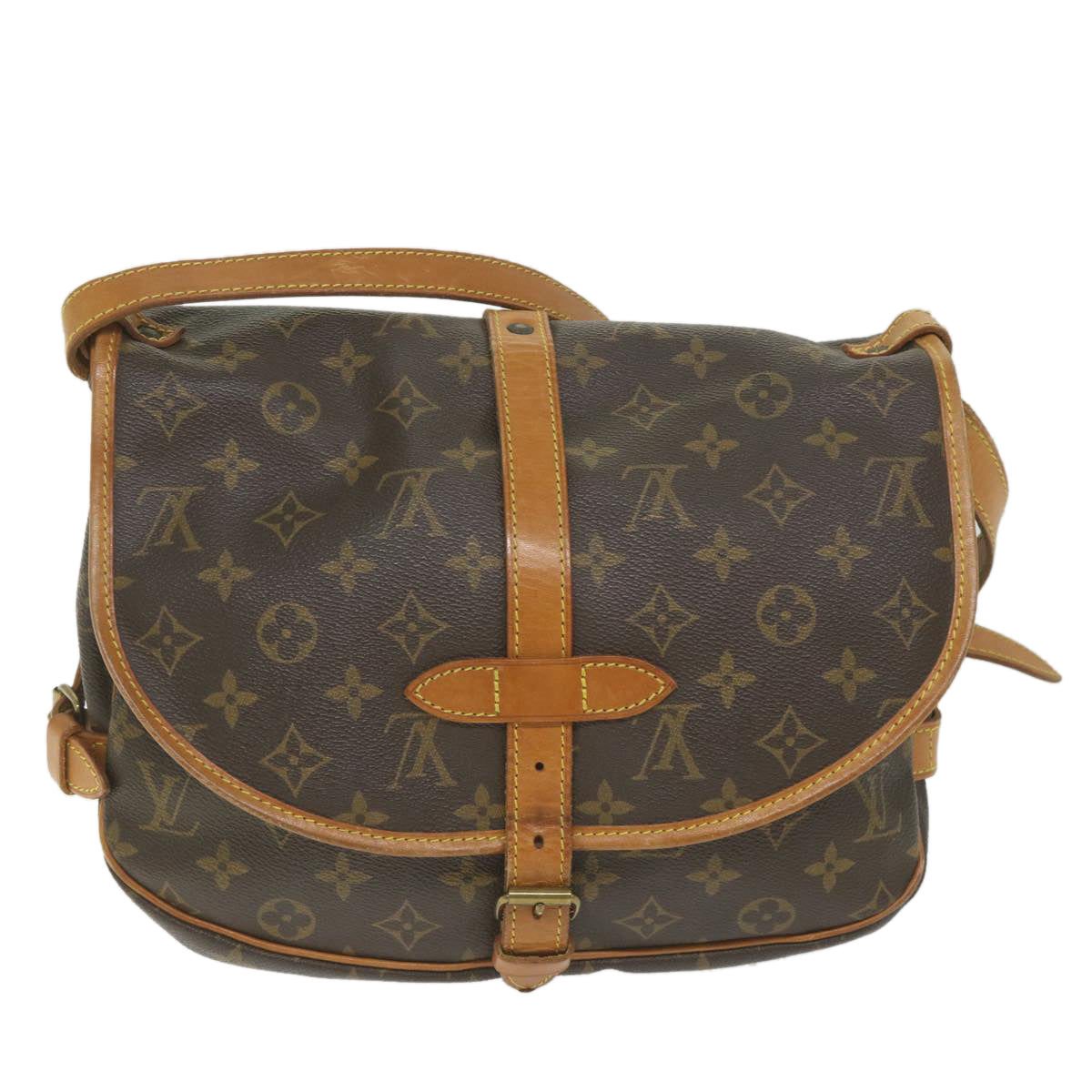 LOUIS VUITTON Monogram Saumur 30 Shoulder Bag M42256 LV Auth 58947 - 0