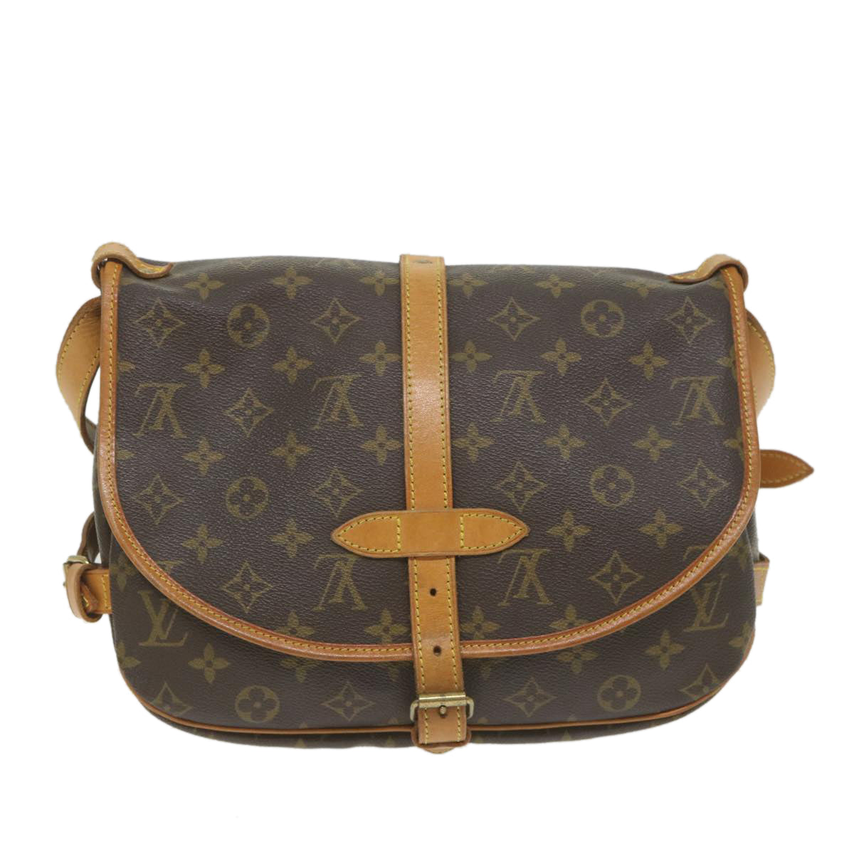 LOUIS VUITTON Monogram Saumur 30 Shoulder Bag M42256 LV Auth 58948 - 0