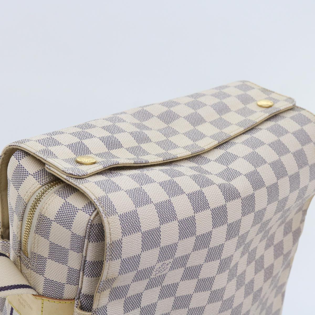 LOUIS VUITTON Damier Azur Naviglio Shoulder Bag N51189 LV Auth 58959