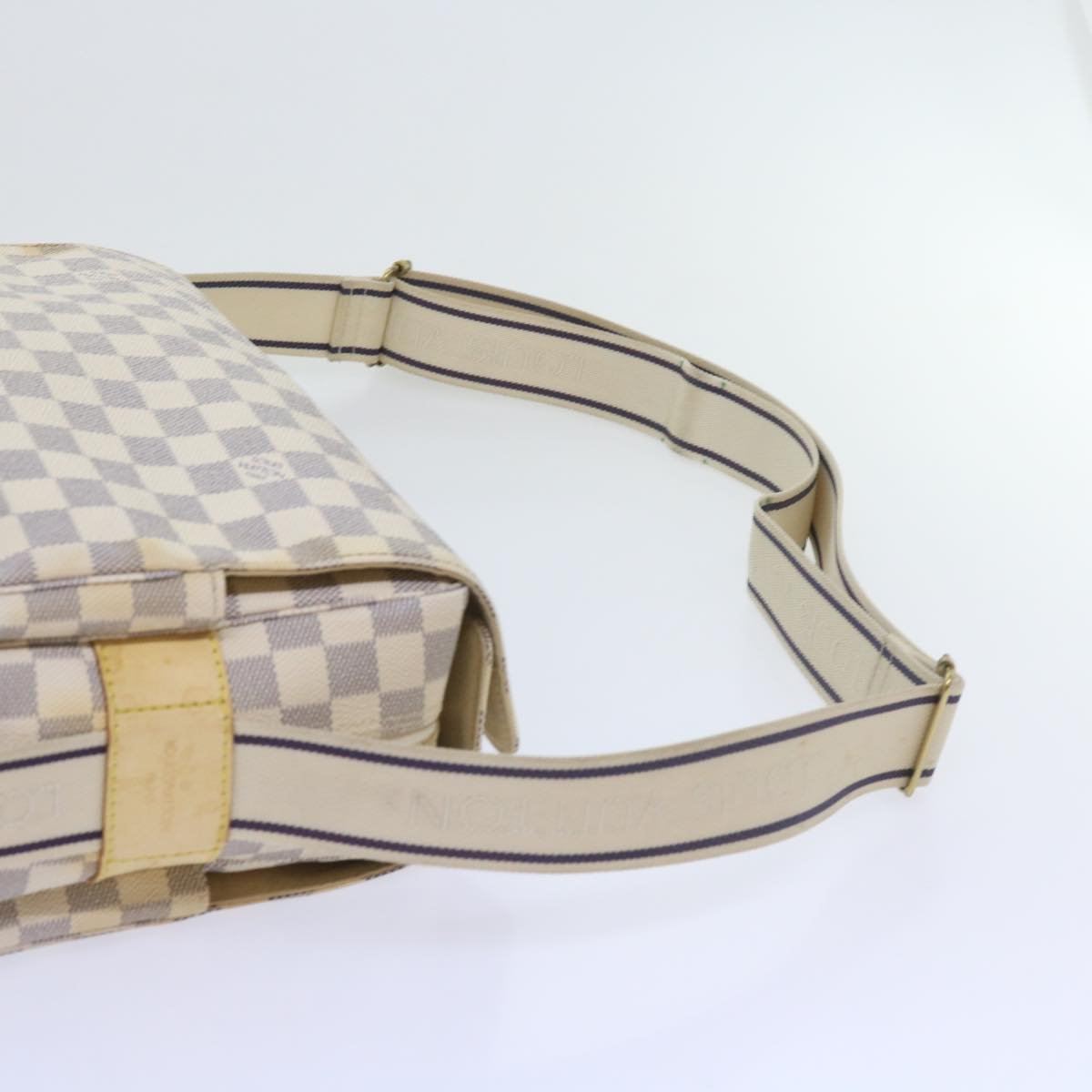 LOUIS VUITTON Damier Azur Naviglio Shoulder Bag N51189 LV Auth 58959