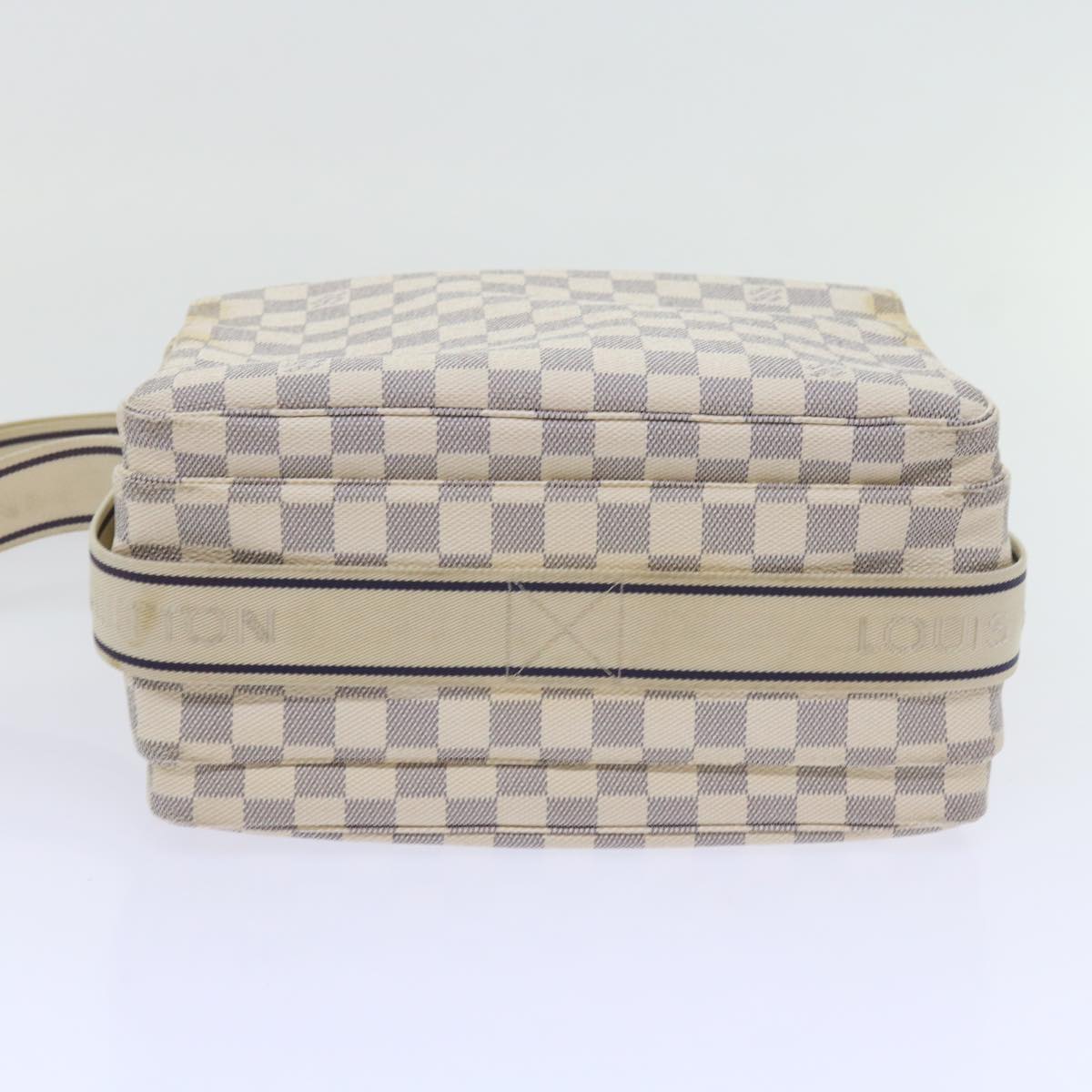 LOUIS VUITTON Damier Azur Naviglio Shoulder Bag N51189 LV Auth 58959