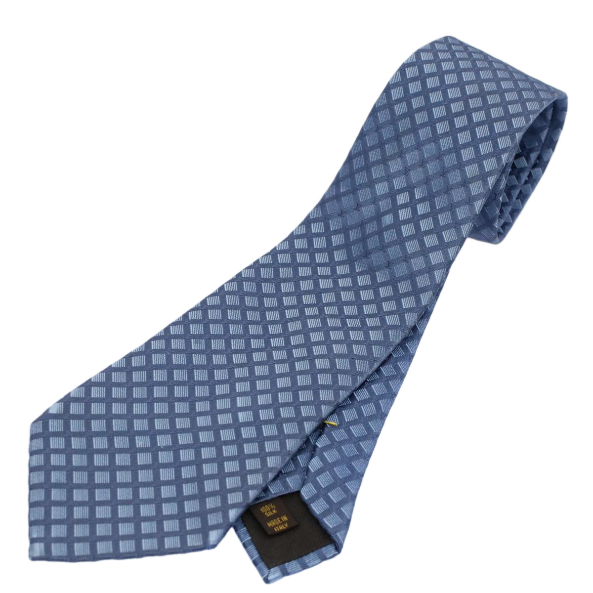 LOUIS VUITTON Necktie Silk Blue LV Auth 58970