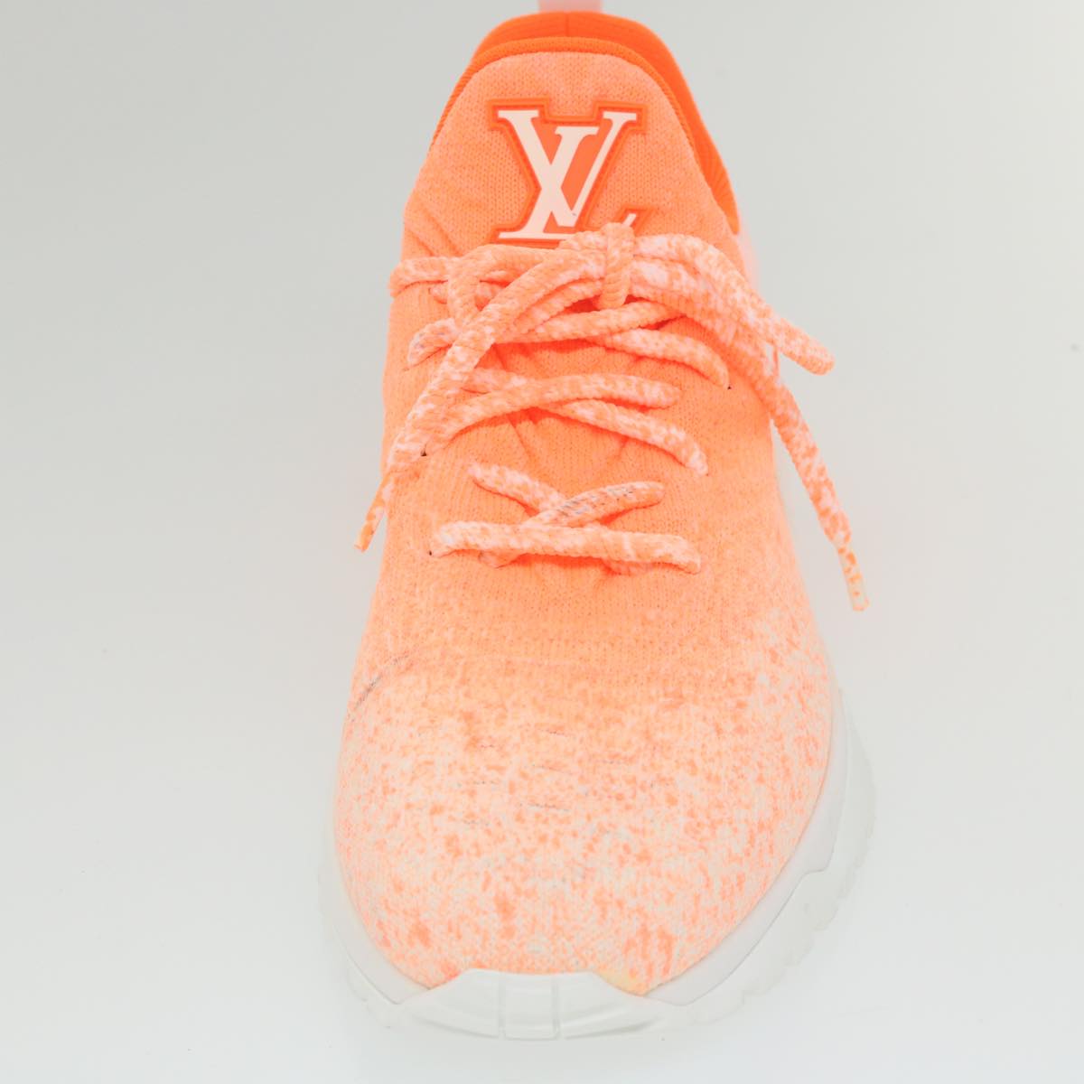 LOUIS VUITTON V.N.R Sneakers Knitted Fabrics 5 Orange LV Auth 58977A