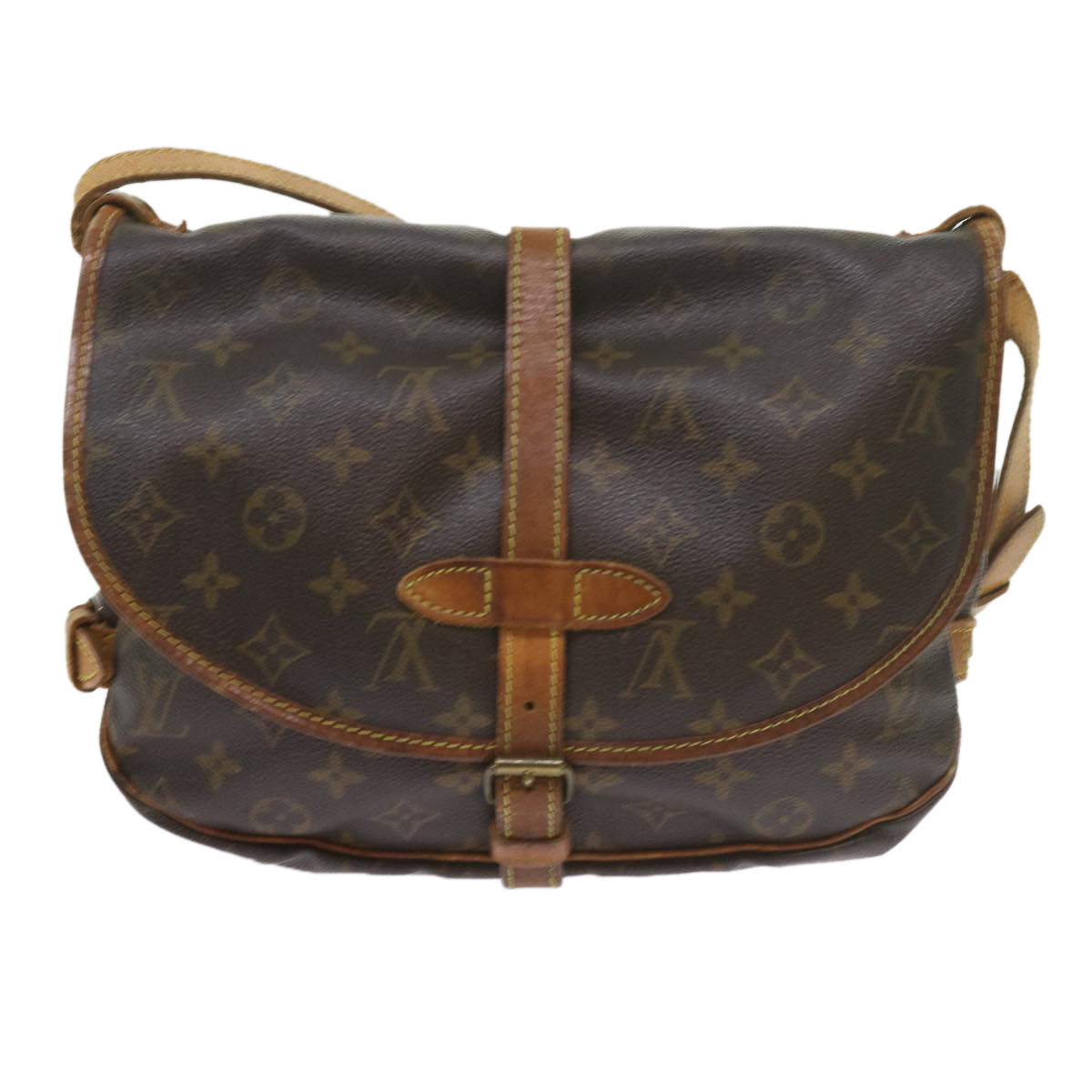 LOUIS VUITTON Monogram Saumur 30 Shoulder Bag M42256 LV Auth 58986 - 0