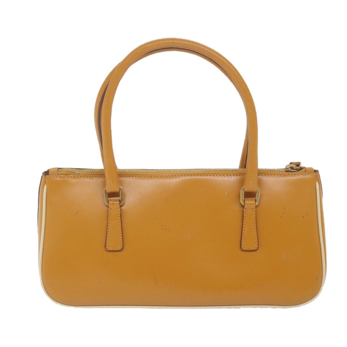 PRADA Hand Bag Leather Brown Auth 58987 - 0