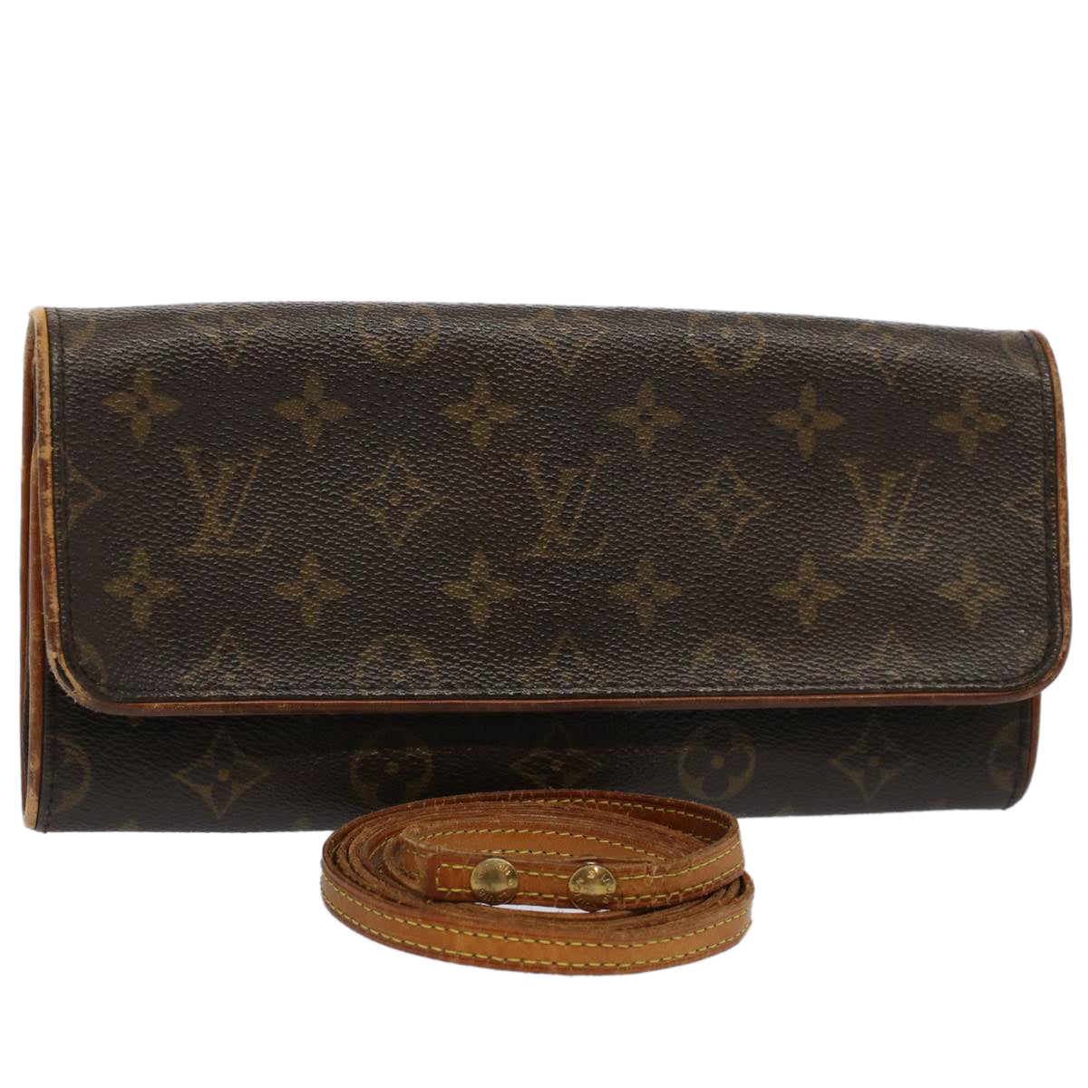 LOUIS VUITTON Monogram Pochette Twin GM Shoulder Bag M51852 LV Auth 58999