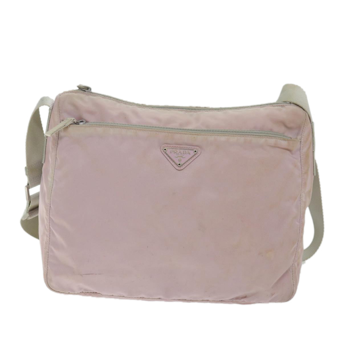 PRADA Shoulder Bag Nylon Pink Auth 59058