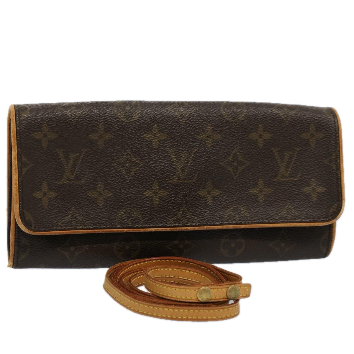 LOUIS VUITTON Monogram Pochette Twin GM Shoulder Bag M51852 LV Auth 59115