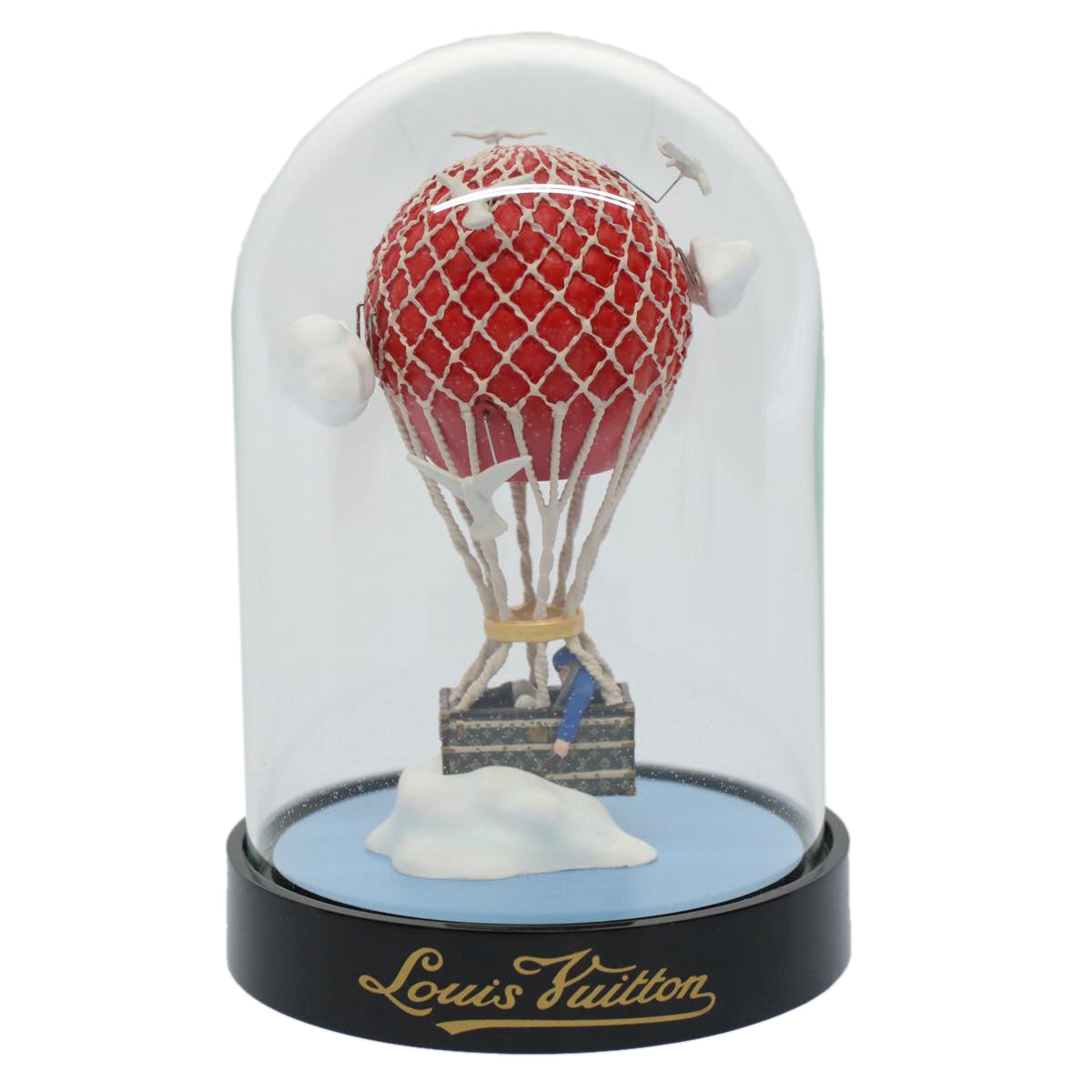 LOUIS VUITTON Snow Globe Balloon VIP Only Clear Red LV Auth 59148A