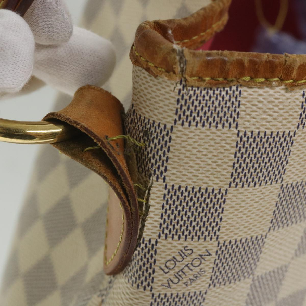 LOUIS VUITTON Damier Azur Delightful PM Shoulder Bag N41447 LV Auth 59171