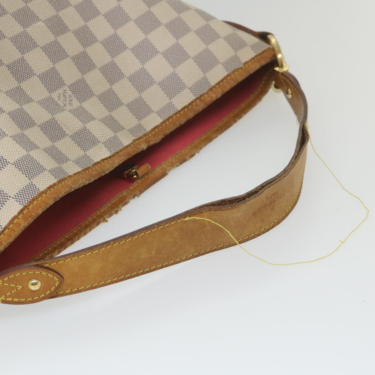 LOUIS VUITTON Damier Azur Delightful PM Shoulder Bag N41447 LV Auth 59171