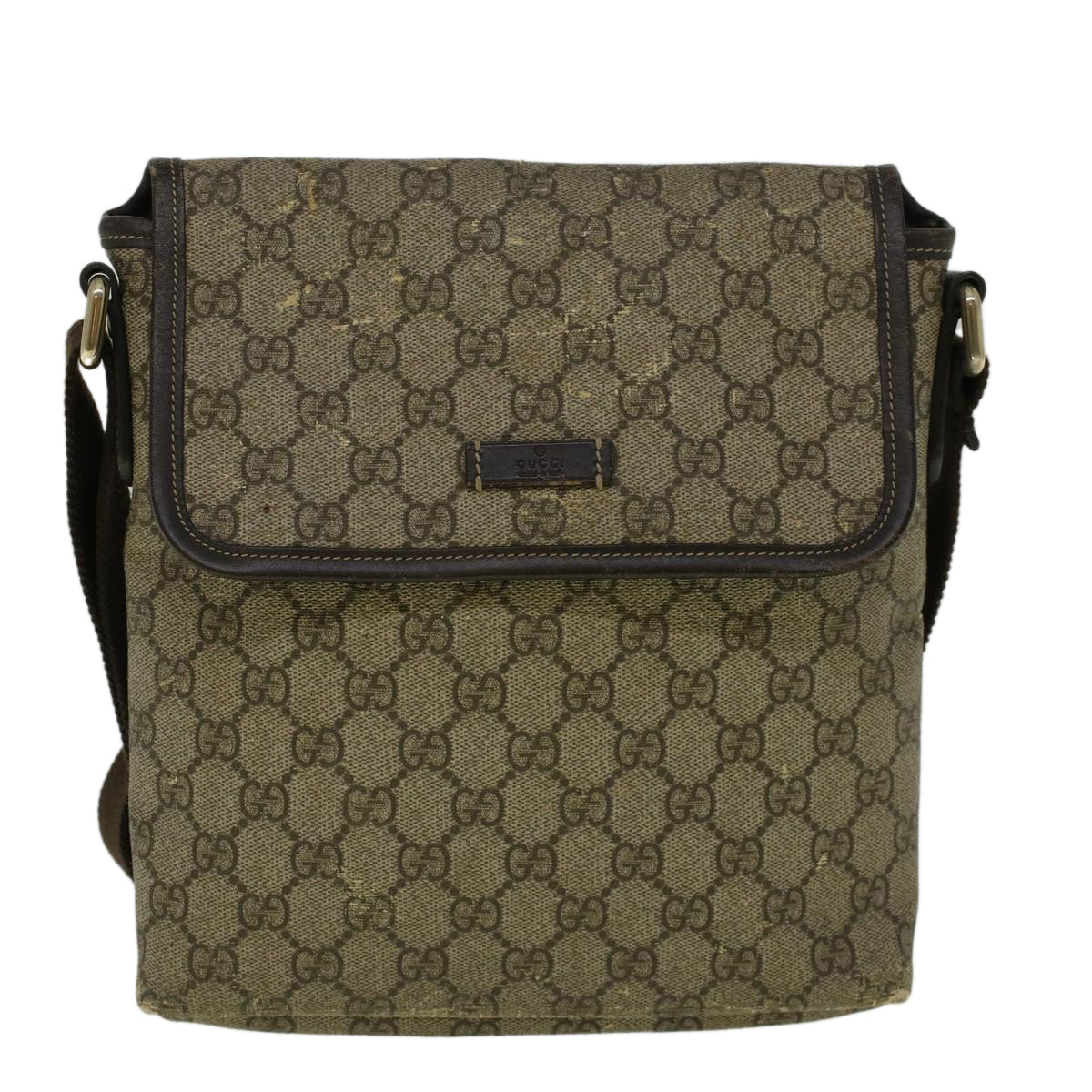 GUCCI GG Canvas Shoulder Bag Coated Canvas Beige Auth 59239