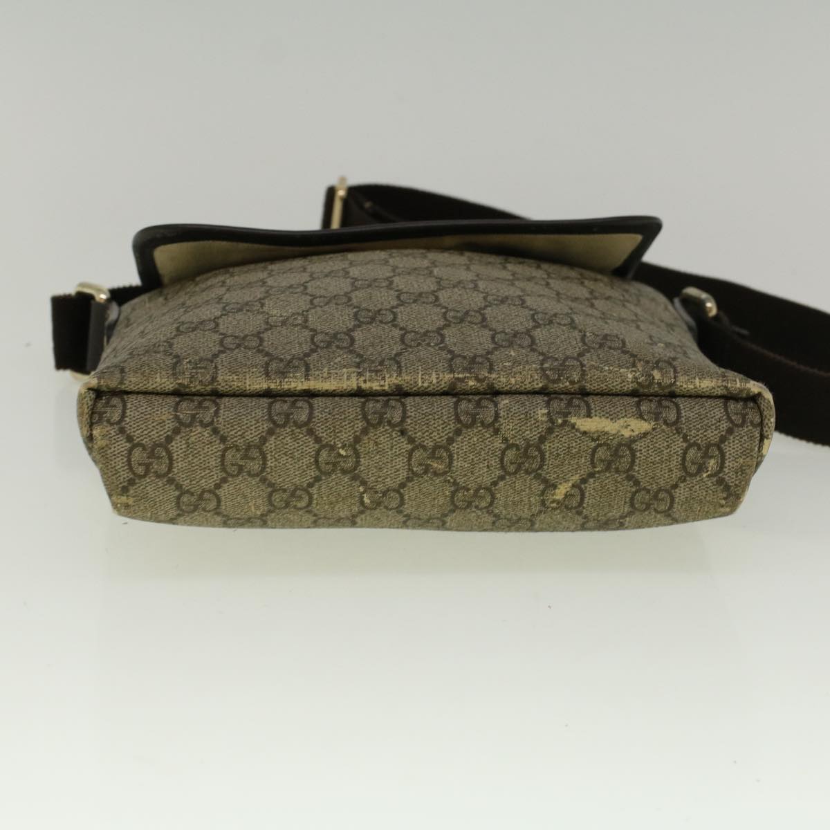 GUCCI GG Canvas Shoulder Bag Coated Canvas Beige Auth 59239