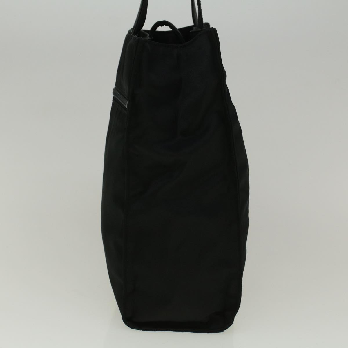 Burberrys Tote Bag Nylon Black Beige Auth 59251