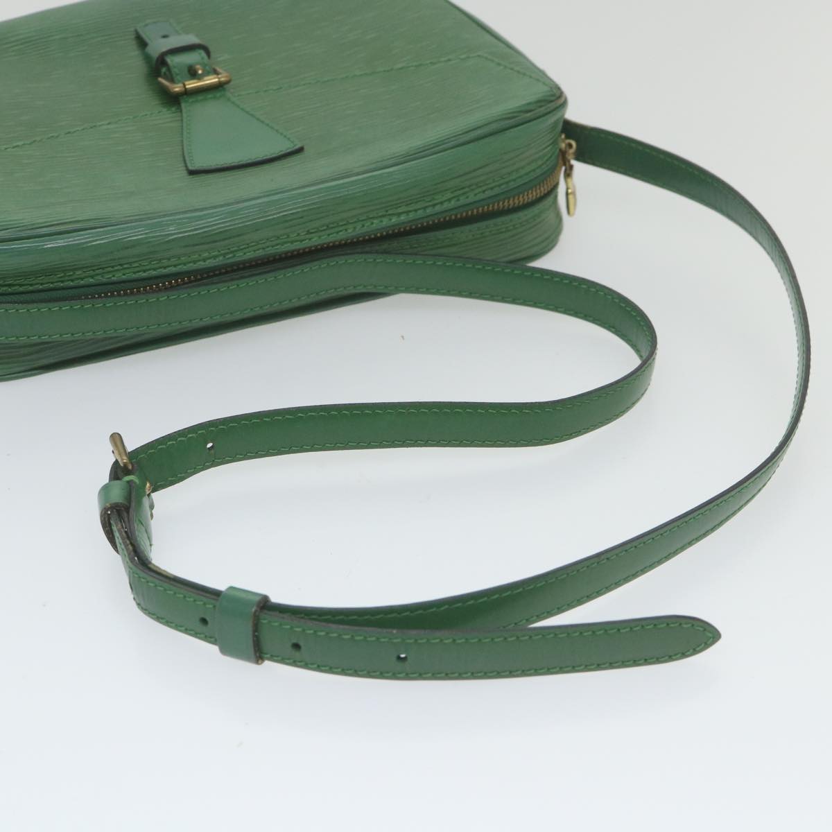 LOUIS VUITTON Epi Jeune Fille MM Shoulder Bag Green M52154 LV Auth 59302