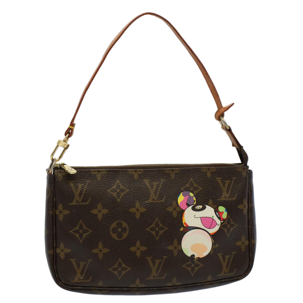 LOUIS VUITTON Monogram Panda Pochette Accessoires Pouch M51981 LV Auth 59380