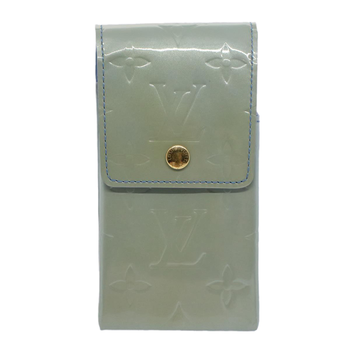 LOUIS VUITTON Monogram Vernis Green Cigarette Case Lavande LV Auth 59389 - 0