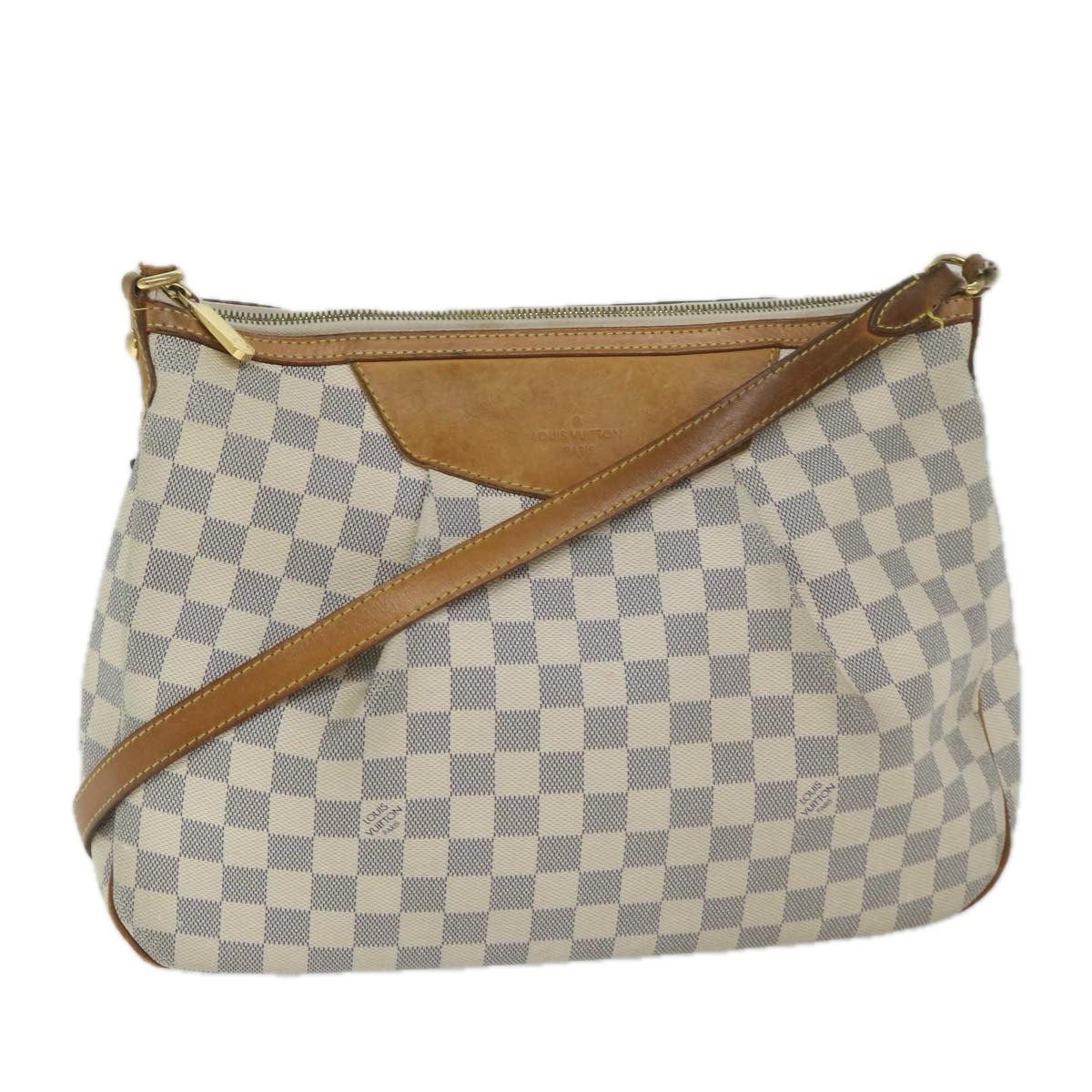 LOUIS VUITTON Damier Azur Siracusa MM Shoulder Bag N41112 LV Auth 59436