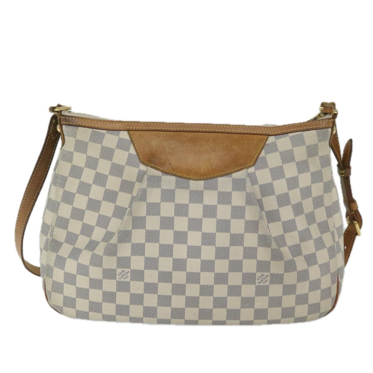 LOUIS VUITTON Damier Azur Siracusa MM Shoulder Bag N41112 LV Auth 59436