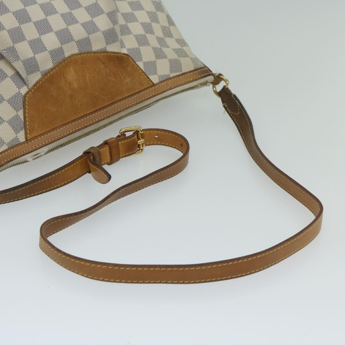 LOUIS VUITTON Damier Azur Siracusa MM Shoulder Bag N41112 LV Auth 59436