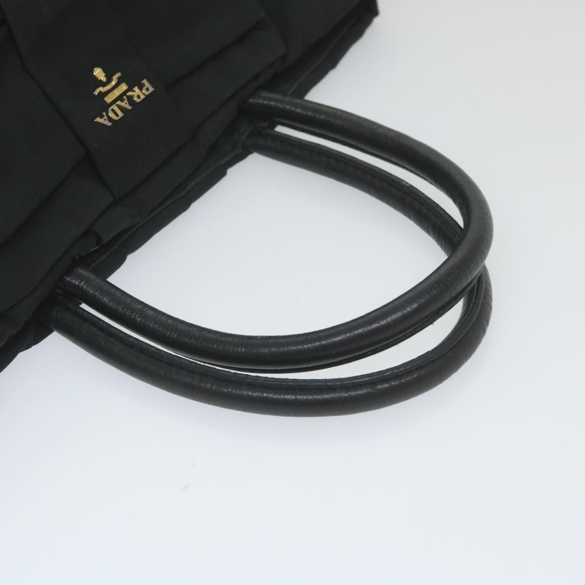 PRADA Hand Bag Nylon Black Auth 59480