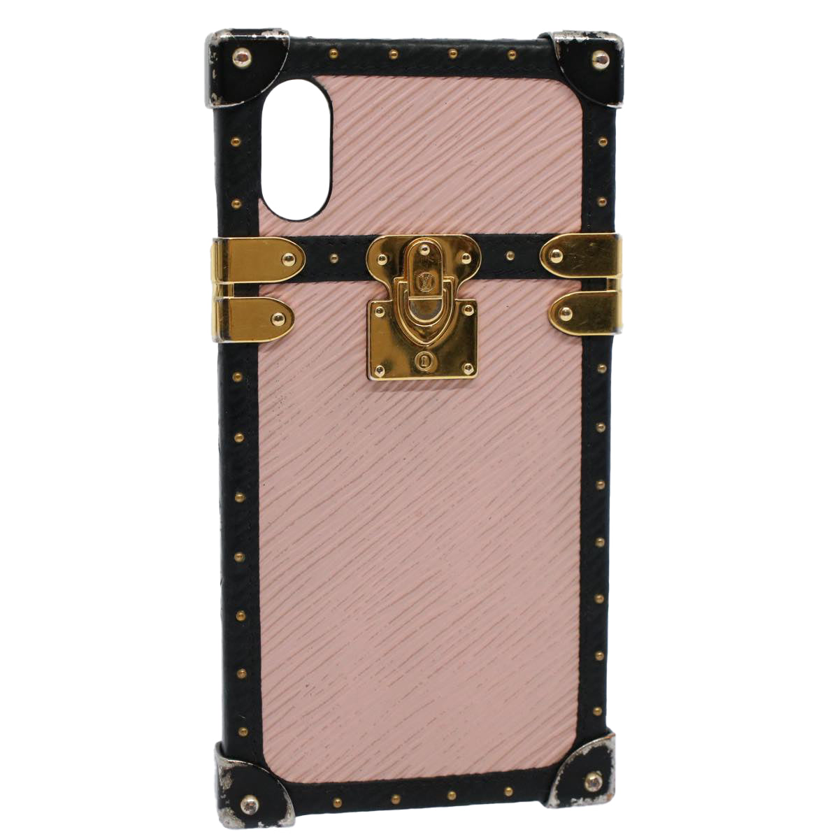 LOUIS VUITTON Epi iPhone X/Xs Eye Trunk Pink Black M67894 LV Auth 59485