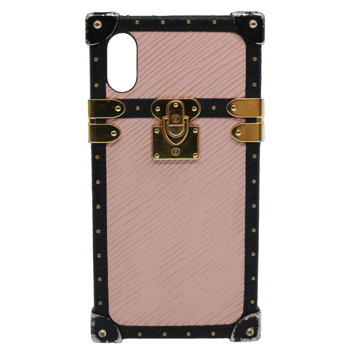 LOUIS VUITTON Epi iPhone X/Xs Eye Trunk Pink Black M67894 LV Auth 59485