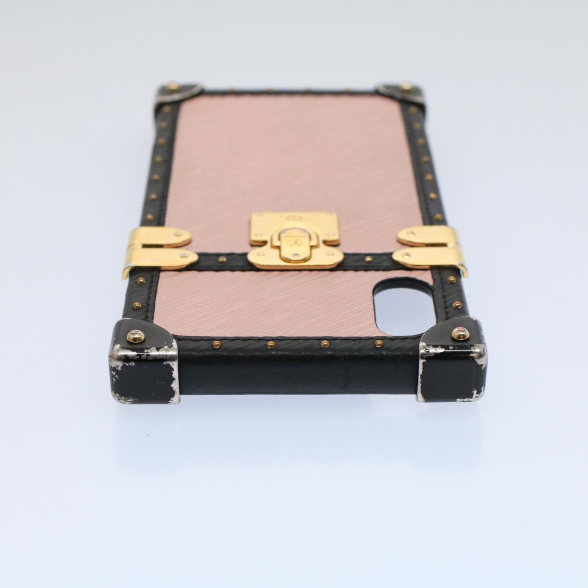 LOUIS VUITTON Epi iPhone X/Xs Eye Trunk Pink Black M67894 LV Auth 59485